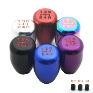 Universal Racing 5 Speed Car Gear Shifter Knob Manual Automatic Alloy Gear Shift Knob Shift Lever