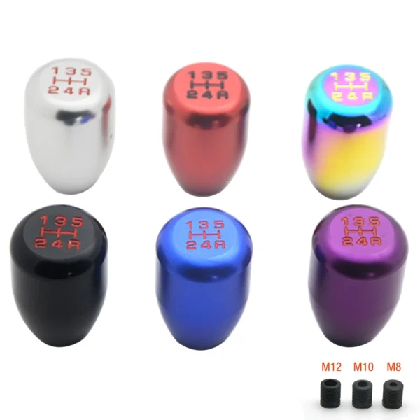Universal Racing 5 Speed Car Gear Shifter Knob Manual Automatic Alloy Gear Shift Knob Shift Lever - Image 2