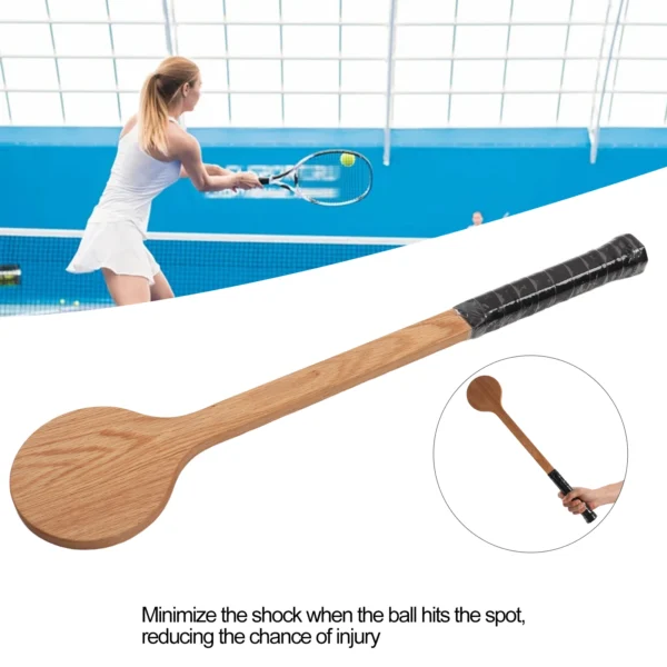 Tennis Pointer Spoon Wood Sweet Pointer Trainer Racket Swing Practice Training Aid with Storage Bag for Sports - Image 2