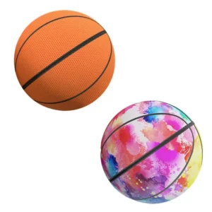 Silent Basketball 7 Inches High Elasticity Quiet Basketball Toy With Zipper Removable Fabric Cover Quiet Ball For Home Use